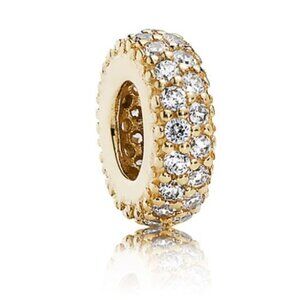 NIB Pandora 14K Spacers with clear Zirconia #750835CZ (set)